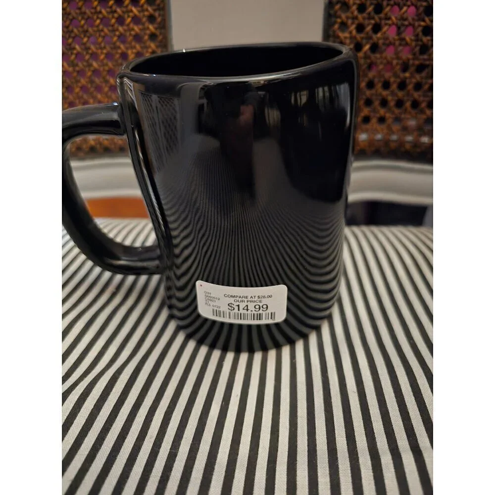NWT Rae Dunn Halloween Dash of Magic Coffee Mug Black Orange